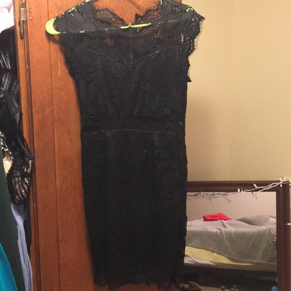 Black lace dress